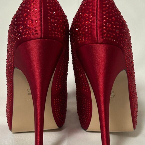 ALDO - Red Rhinestone Heels - Picture 5 of 5
